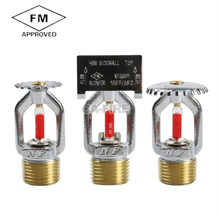 K5.6 Quick Response brannsprinkler med glasspære (3 mm/5 mm) - kobberhus, FM-sertifisert